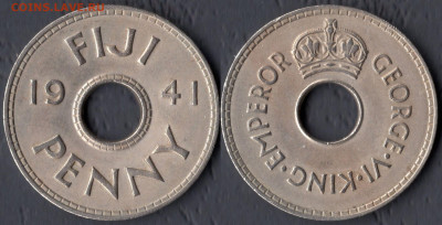 Фиджи 1 пенни 1941 до 22:00мск 30.09.22 - Фиджи 1 пенни 1941 - 500