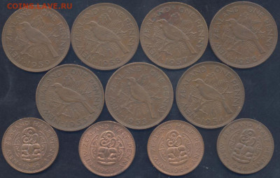 2 пенни 1946- 65 г. 1 пенни 1953-59 г. - 1 пенни 1