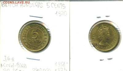 Британский Гондурас 5 центов, 1970 до 29го - Hondyr5c1970