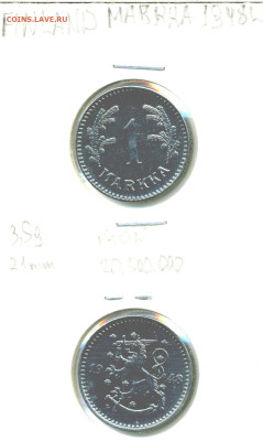 Финляндия 1 марка, 1948 до 29го - fin1m1948