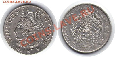 >L< Мексика 50 сентав 1979 до 4.12.11 21:00 - Мексика_50_сентав_79