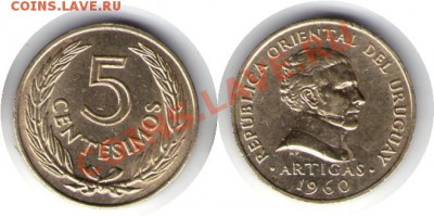 >L< Уругвай 5 сентим 1960 до 4.12.11 21:00 - Уругвай_5_сентим_60