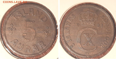 Исландия 5 эйре, 1931 до 3го - isl5aur1931