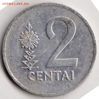 ЛИТВА 2 цента 1991 г. до 09.10.22 г. в 23.00 - 066