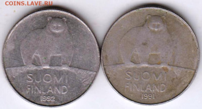 ФИНЛЯНДИЯ 50 пенни 1991, 1992 г. до 09.10.22 г. в 23.00 - 018