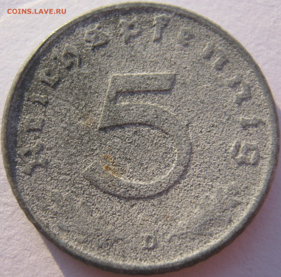 Германия оккупация союзников 5 пфеннигов 1947 D до 7.10. - IMG_0009.JPG