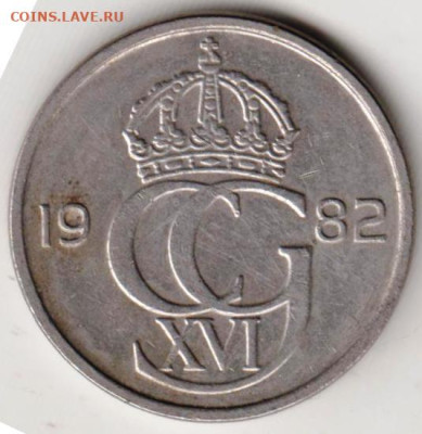 ШВЕЦИЯ 50 эре 1982 г. до 11.10.22 г. в 23.00 - 029