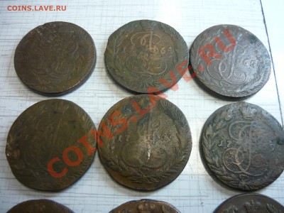 5 копеек 1759-1776 годов, 12 штук - P1130058.JPG