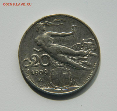 Италия 20 чентезимо 1909 г. до 13.10.22 - post-63364-0-91627500-1663007212