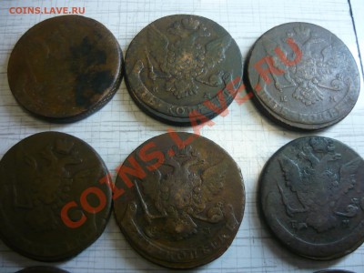 5 копеек 1759-1776 годов, 12 штук - P1130060.JPG