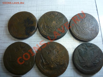 5 копеек 1759-1776 годов, 12 штук - P1130062.JPG