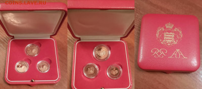 набор 1,2,5 центов Монако 2005 PROOF в коробке - nabor2005Monako