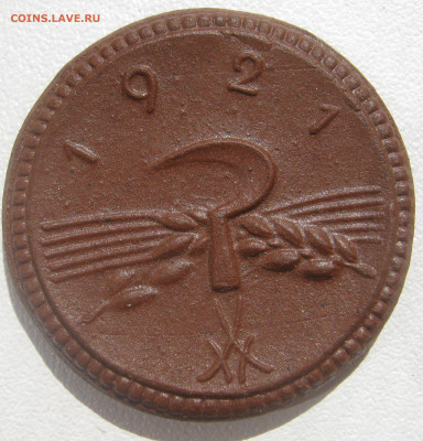 Германия Саксония нотгельд 20 пфеннигов 1921 фарфор до 14.10 - IMG_1926.JPG