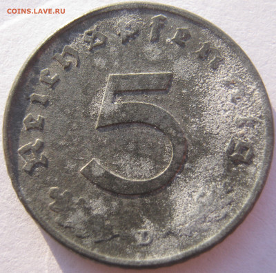 Германия оккупация союзников 5 пфеннигов 1947 D до 14.10 - IMG_0017.JPG