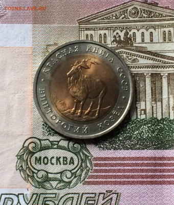 Красная книга 5 рублей 1991 г. Козел. до 14.10. - 76