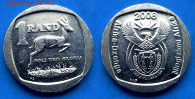ЮАР - 1 ранд 2008 года до 18.10 - ЮАР 1 ранд, 2008