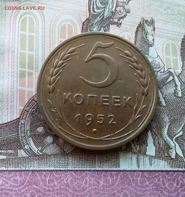 5 копеек 1952. До 15.10.22 в 22.00 - 20221012_171351