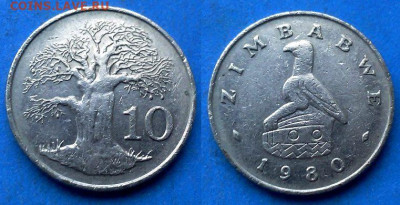 Зимбабве - 10 центов 1980 года (Флора) до 18.10 - Зимбабве 10 центов, 1980