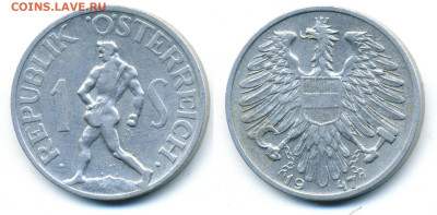 Австрия 1 шиллинг, 1947 - Aus1Sh1947