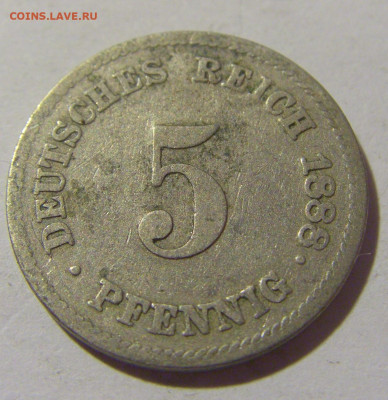 5 пфеннигов 1888 J Германия №1 21.10.22 22:00 М - CIMG5702.JPG