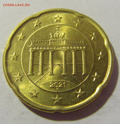 20 евроцентов 2021 F Германия №1 21.10.22 22:00 М - CIMG6379.JPG
