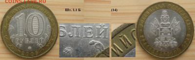 Монеты РФ БИМ 2005 ММД Краснодарский кр. шт. 1.1 Б (14) - БИМ 2005 ММД Краснодарский кр.  Шт. 1.1  Б (14).JPG