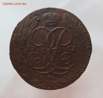 5 коп. 1761 г. Пальчиковый орёл до 20.10 в 22.00 - 213а