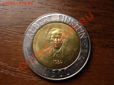 Сан Марино 500 лир 1984 Эйнштейн биметалл до 03.12 в 15.00М - IMG_0180