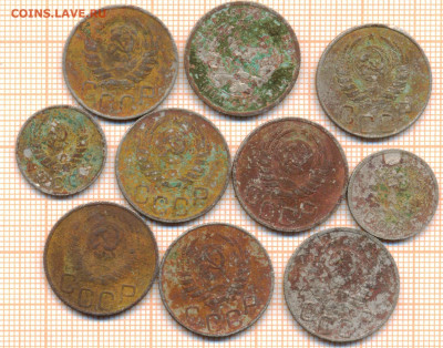 монеты СССР до 1961г. 10 монет, никель1 - никель 1а