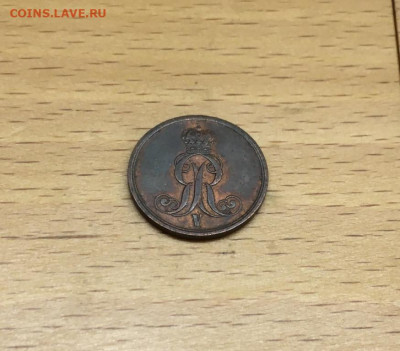 Ганновер 1 пфенниг 1855 Германская Империя Германия - gannover_1_pfennig_1855_germanskaja_imperija_germanija (3)