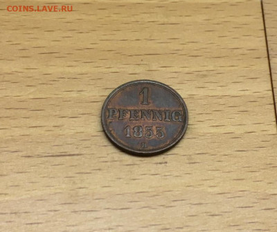 Ганновер 1 пфенниг 1855 Германская Империя Германия - gannover_1_pfennig_1855_germanskaja_imperija_germanija (2)