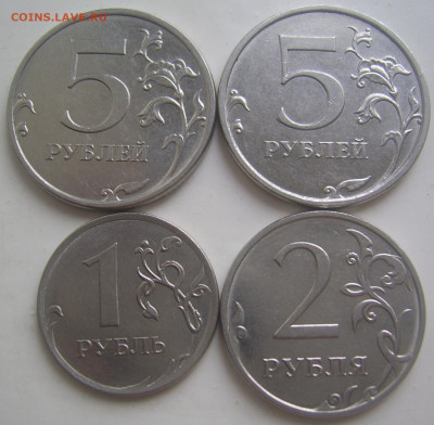 5 рублей 2019 шт.А2,Б,2 руб 2019 Б1,1 2019 В1 до 21.10 22-0 - 5 2 1 рубль 2019 реверсы