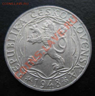 1948 г, Чехословакия, 100 кр, серебро, до 06.12 в 21-00 мск - 100 князь а