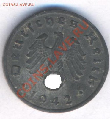 3-ий Рейх 1 пфеннинг 1942 г. А До 2.12.11 г. 21-00 МСК. - Герм.1