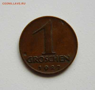 Австрия 1 грош 1927 г. (Фауна) до 27.10.22 - DSCN3482.JPG