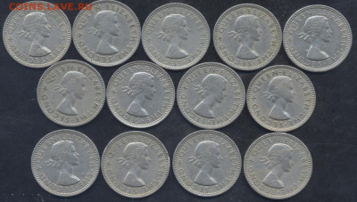 ФИКС. Новая Зеландия 6 пенсов 1953-1965 г. 25 .10.2022 г. 2 - 6 пенсов 1953-1965