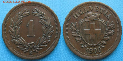 Швейцария 1 раппен 1900 до 29-10-22 в 22:00 - Швейцария 1 раппен 1900     5418