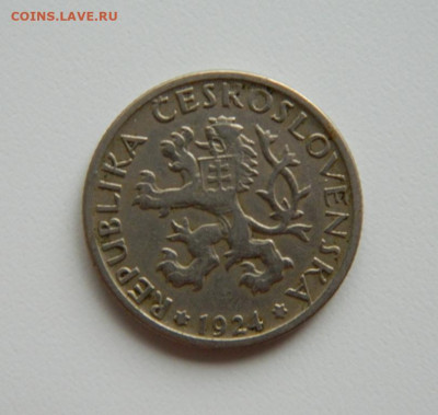 Чехословакия 1 крона 1924 г. до 27.10.22 - DSCN3505.JPG