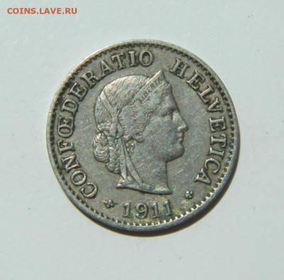 Швейцария 5 раппенов 1911 г. до 27.10.22 - DSCN6450.JPG