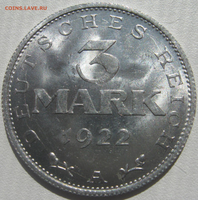  Веймар 3 марки 1922 A орёл до 28.10. - IMG_2233.JPG