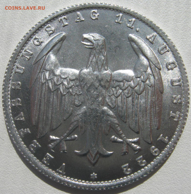 Германия Веймар 3 марки 1922 J годовщина конституции 28.10. - IMG_2232.JPG