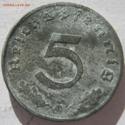 Германия оккупация союзников 5 пфеннигов 1947 D до 28.10. - IMG_0025.JPG