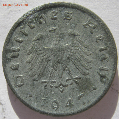 Германия оккупация союзников 5 пфеннигов 1947 D до 28.10. - IMG_0026.JPG