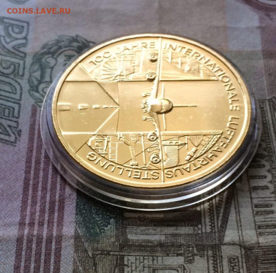 ФРГ. 10 евро. 2009 г.100 лет авиаперевозкам. Пруф. до 29.10 - 34