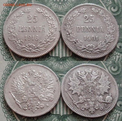 25 пенни 1901, 1916 2шт до 30.10 22:00 мск - 25-1901-16