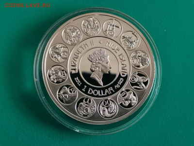 1дол 2011 Ниуэ- Зодиак А.Мухи - Стрелец, серебро, до 02.11 - Я Муха-Стрелец-2