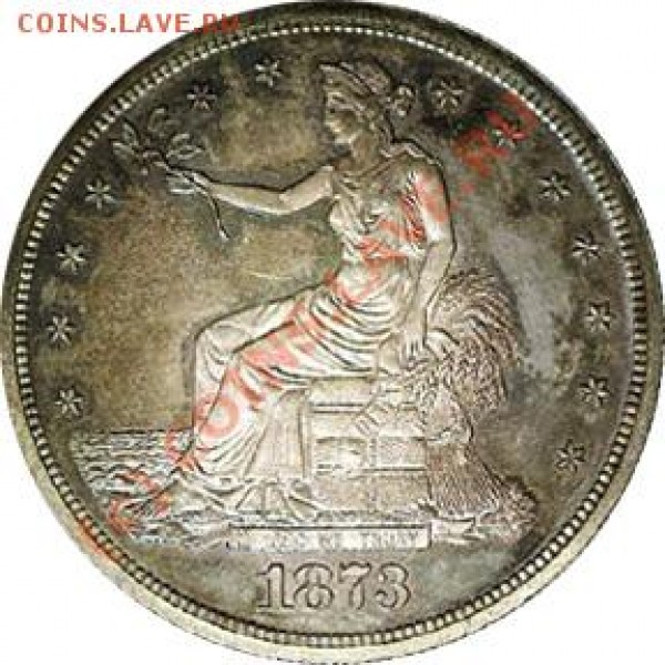 ПОМОГИТЕ ОПРЕДЕЛИТЬ что за монеты и что они стоят - 1873_Trade_Dollar_Obverse