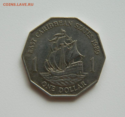 Восточные Карибы 1 доллар 1989 г. (Парусник) до 02.11.22 - DSCN3681.JPG
