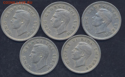ФИКС. Новая Зеландия 6 пенсов 1947-1952 г. - 6 пенсов 1947-1952