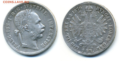 Австрия 1 флорин, 1876 до 01.11 - Aus1Fl1876